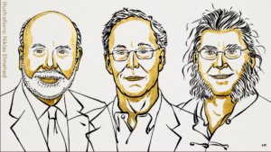 Bernanke, Diamond e Dybvig, premi Nobel per l'Economia 2022