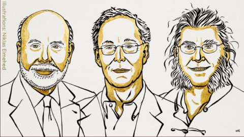 Premio Nobel economia 2022 va all’ex presidente della Fed Bernanke e ai suoi colleghi Diamond e a Dybvig
