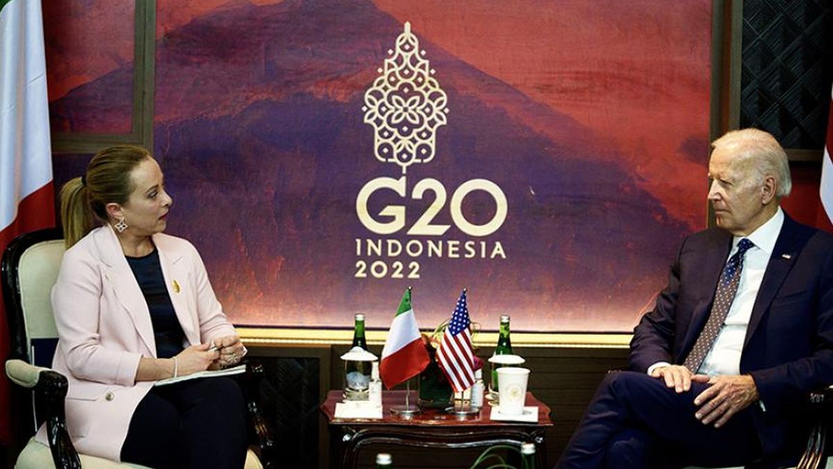 Meloni e Biden al G20 di Bali