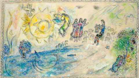 Paris, Marc Chagall and music. Fifty works put on sale for the first time at Christie's