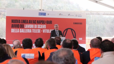 Grupo FS, línea de alta velocidad Nápoles-Bari: comienzan las obras del túnel Telese-Vitulano