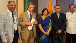Delegazione India, Angelo Cappetti con ambasciatrice Neena Malhotra