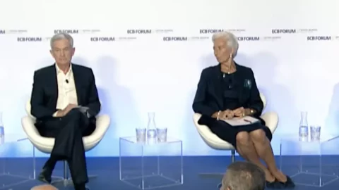 Powell y Lagarde, los halcones de Sintra: "Necesitamos más subidas de tipos, la inflación sigue siendo demasiado alta"