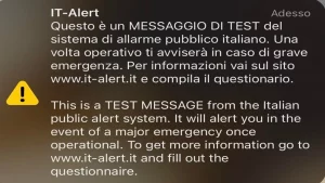 Messaggio di Allerta nazionale