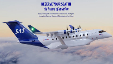 Viaggi, Sas: in vendita i biglietti per i primi voli passeggeri su aerei elettrici