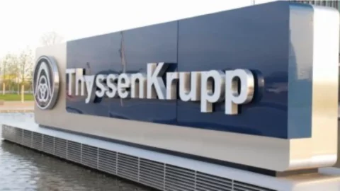 Foto do logotipo da ThyssenKrupp