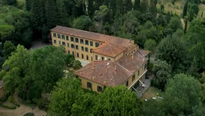 Vista dall'alto di Villa Camerata