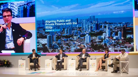 ESG-финансы и действия по борьбе с изменением климата: главный герой CDP на конференции Finance in Common 2023