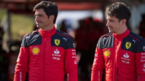 Carlos Sainz and Charles Leclerc