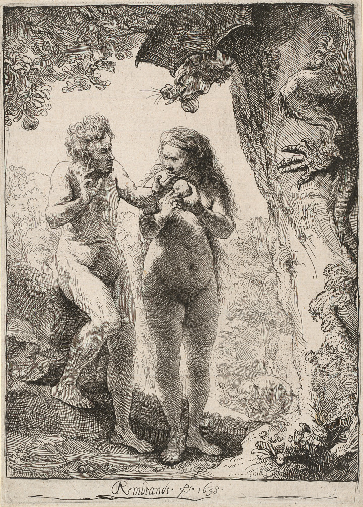 Rembrandt Adão e Eva