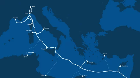Sparkle attiva la tratta mediorientale del cavo BlueMed che collegherà i Paesi del Mediterraneo