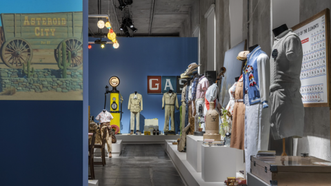 Prada Foundation: sets and objects from the film Asteroid City on display in Milan