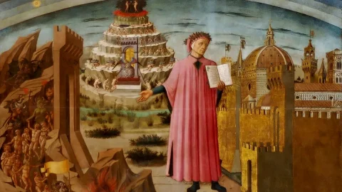 The Divine Comedy and its consequences on the language: Italian and Tuscan, the spoken language and the written language