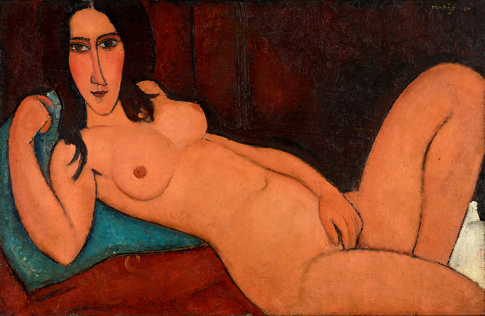 Amedeo Modigliani, Berbaring Telanjang dengan Rambut Terurai, 1917, Museum Seni Nakanoshima, Osaka