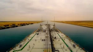 Canale di Suez dalla nave portacontainer