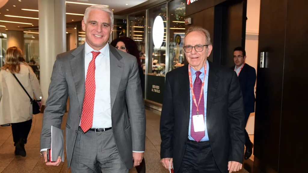 Andrea Orcel e Pier Carlo Padoan