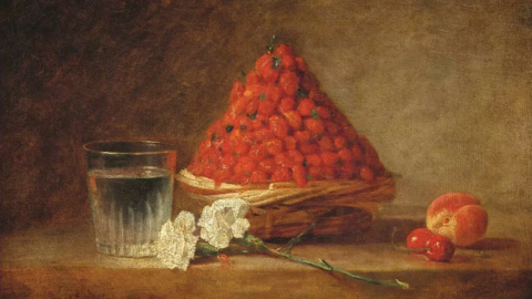 Chardin کی "Le Panier de fraises" Louvre کے مجموعوں میں داخل ہوئی اور 21 مارچ سے عوام کے لیے نظر آئے گی۔