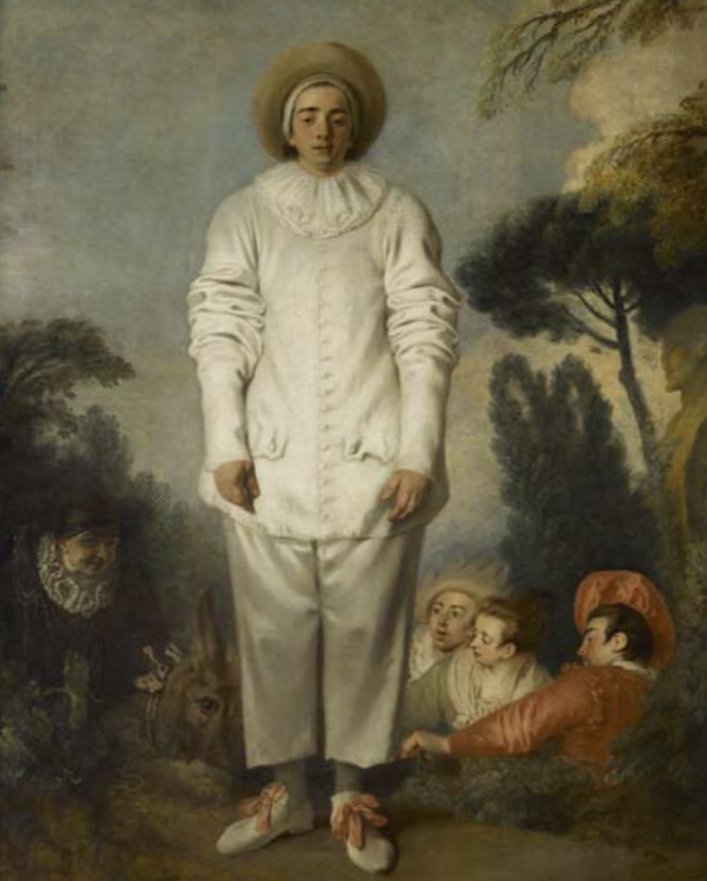 Jean-Antoine Watteau, Pierrot, cunoscut sub numele de Gilles. ÎNAINTE de conservare © RMN - Grand Palais (Musée du Louvre) / Franck Raux