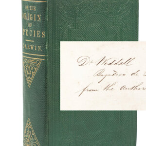 Bibliophilia: نسخة نادرة من كتاب داروين عن أصل الأنواع معروضة للبيع بالمزاد العلني في دار بونهامز بلندن بسعر تقديري يتراوح بين 180.000 إلى 290.000 يورو