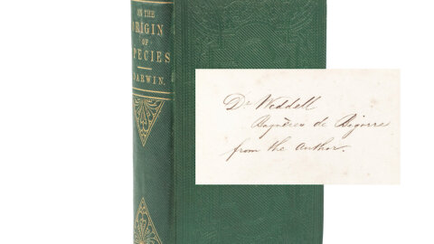 Bibliofilia: o copie rară a cărții lui Darwin despre originea speciilor scoase la licitație la Bonhams din Londra, cu o estimare de 180.000 EUR – 290.000 EUR