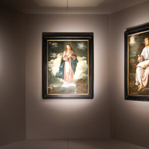 Dua mahakarya karya master Sevillian Diego Velàzquez di Gallerie d'Italia di Naples, museum Intesa Sanpaolo