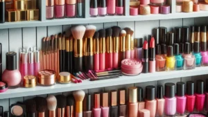 Prodotti cosmetici sugli scaffali