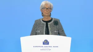 Conferenza Stampa della presidente della Bce Christine Lagarde