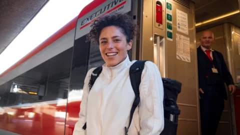 Fs, la campionessa mondiale Federica Brignone in Frecciarossa: “Il treno il mio mezzo preferito”