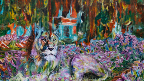 Carla Chiusano alla galleria Liquid Art System di Capri in un dialogo con i grandi maestri attraverso lo sguardo del leone