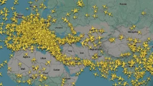 Zona aerea flightradar vuota