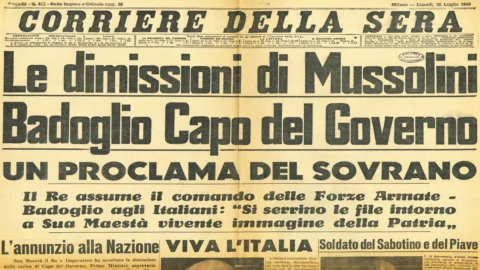 Le dimissioni di Mussolini - caduta del fascismo