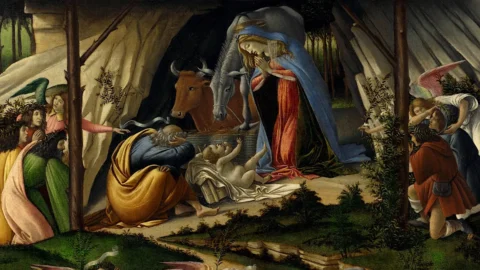 芸術におけるクリスマス：ボッティチェリの「神秘的な降誕」は、不安感に満ちた非常に現代的な絵画である