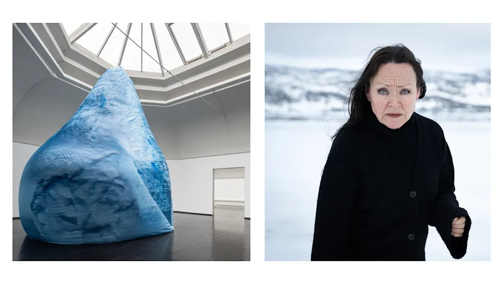 The inflatable iceberg by Jessie Kleemann.