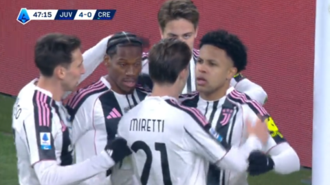 La Juve stende la Cremonese con una goleada (5-0) e aggancia Roma e Napoli al terzo posto