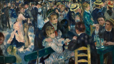 Musée d'Orsay und Auguste Renoir: Der Ball im Moulin de la Galette, eine Hymne an ein neues Jahr gemeinsamen Glücks