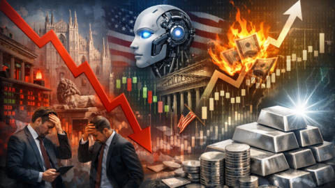 Borse 27 febbraio: banche ko a Piazza Affari, AI e inflazione pesano su Wall Street. Vola l’argento