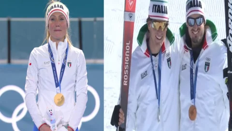 Olimpiadi, Italia subito tre medaglie: oro di Lollobrigida e doppio podio storico nello sci