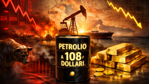 Borse 18 marzo in rosso: la guerra spinge il petrolio Brent a 108 dollari, oro ai minimi da un mese