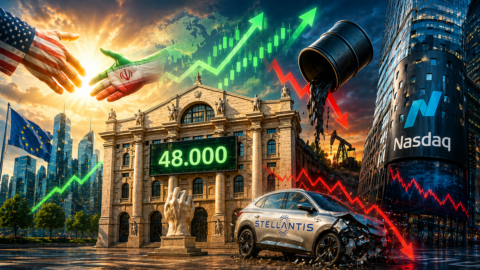 Borse 30 aprile in rialzo sull’onda degli spiragli Usa-Iran e del calo del petrolio. Piazza Affari a quota 48mila ma crolla Stellantis