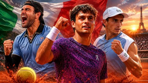 Berrettini Cobolli e Arnaldi al Roland Garros