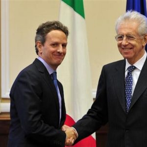 Geithner, Monti'ye ABD desteği