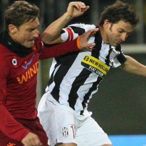 Roma-Juventus, partido del lunes por la noche en el Olimpico: Totti estará allí, Del Piero en el banquillo