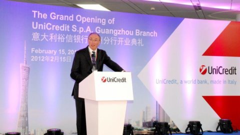 Unicredit, nuova filiale in Cina a Guangzhou