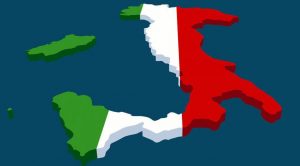 Italia con bandiera