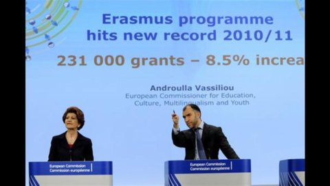 Erasmus, dibutuhkan 90 juta: dalam 25 tahun satu juta anak lahir dari pasangan pelajar di luar negeri