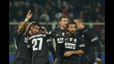 Prova di forza della Juve a Pescara: 6-1, tripletta di Quagliarella