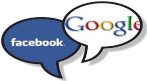 i logo di Facebook e Google