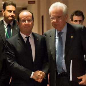 Tav, Monti dan Hollande menandatangani perjanjian tersebut