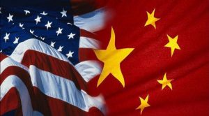 Bandiere Usa e Cina