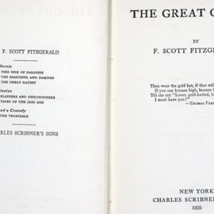 Fizgerald, “Il Grande Gatsby”: una prima edizione in asta a New York